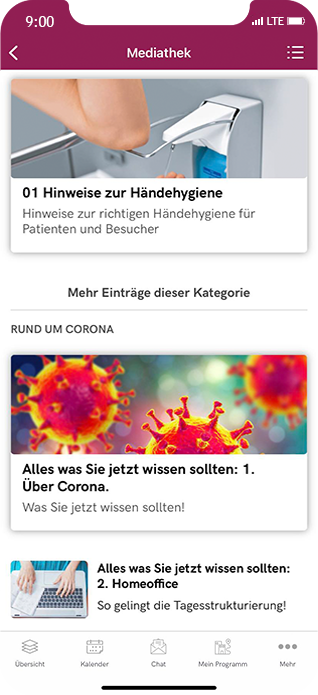 Screenshot Mediathek App Lebensstil